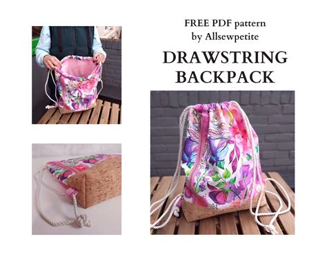 drawstring backpack pattern free.